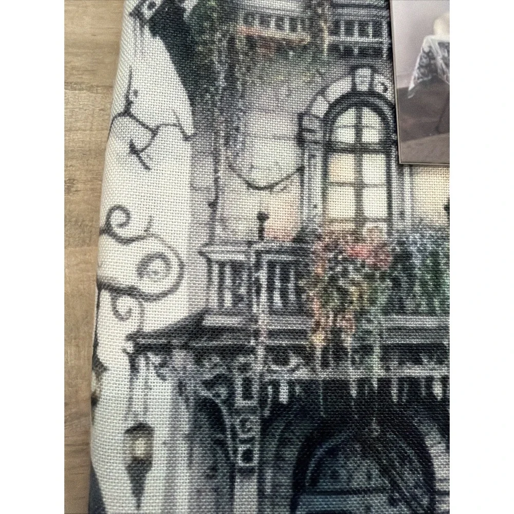 Cynthia Rowley Halloween Tablecloth Gothic Haunted House Spooky 60x84